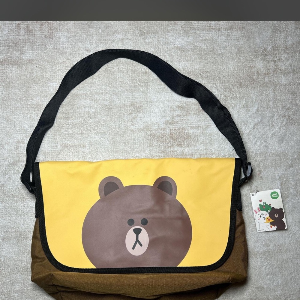 Line Friends Brown Bear Messenger Sling Side Bag